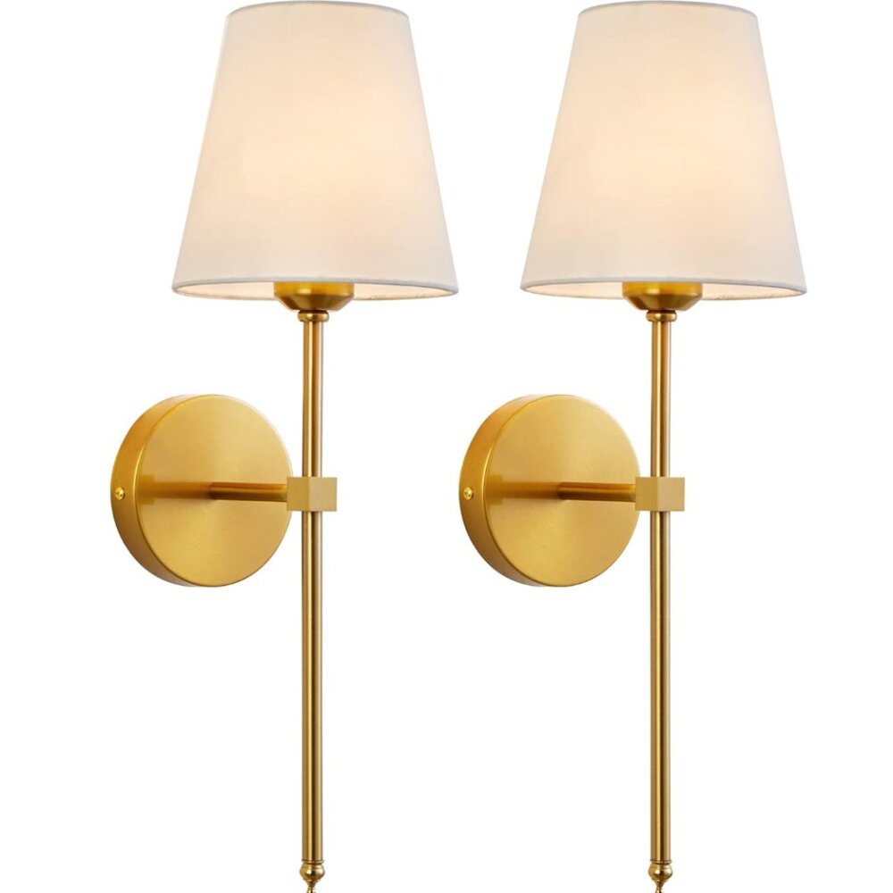 Elegant Gold Wall Sconce Set